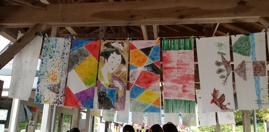手ぬぐいアート、イン鏡野