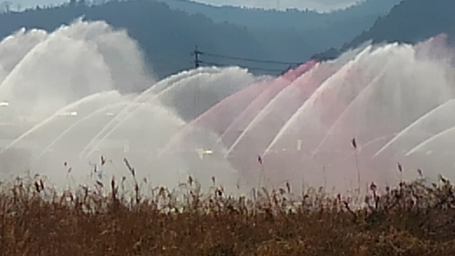 綺麗な水のアーチです